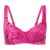 LASCANA ACTIVE Sport bikini felső  rózsaszín / bordó / fehér-Hungary