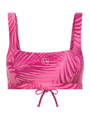 LASCANA ACTIVE Sport bikini felső  rózsaszín / bordó / fehér-Hungary