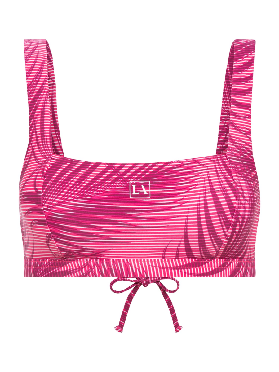 LASCANA ACTIVE Sport bikini felső  rózsaszín / bordó / fehér-Hungary