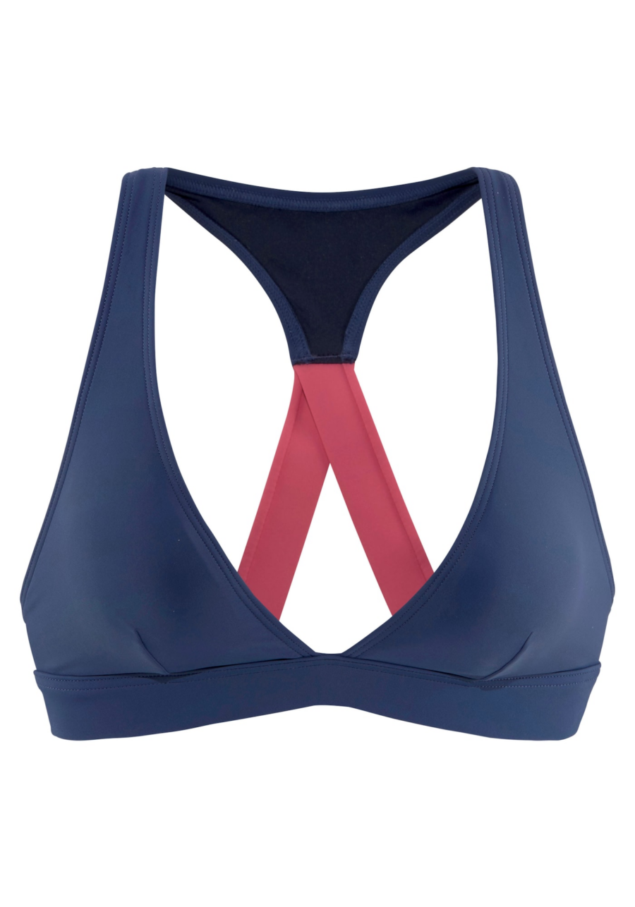 LASCANA ACTIVE Sport bikini felső  tengerészkék / lilásvörös-Ár