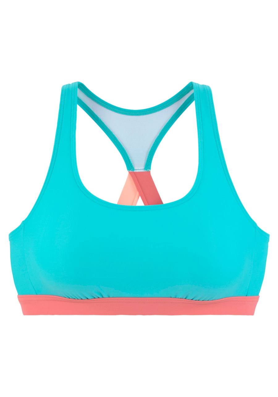 LASCANA ACTIVE Sport bikini felső  vízszín / korál / púder-Hungary