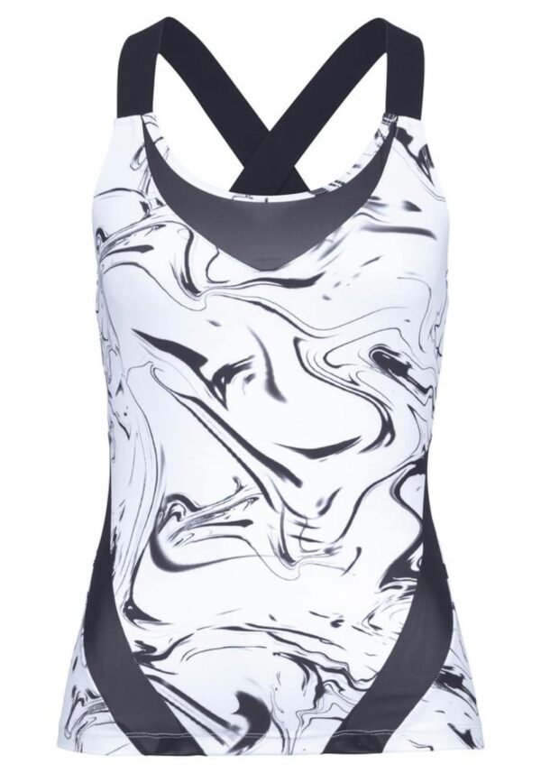LASCANA ACTIVE Sport top  fekete / fehér-hu