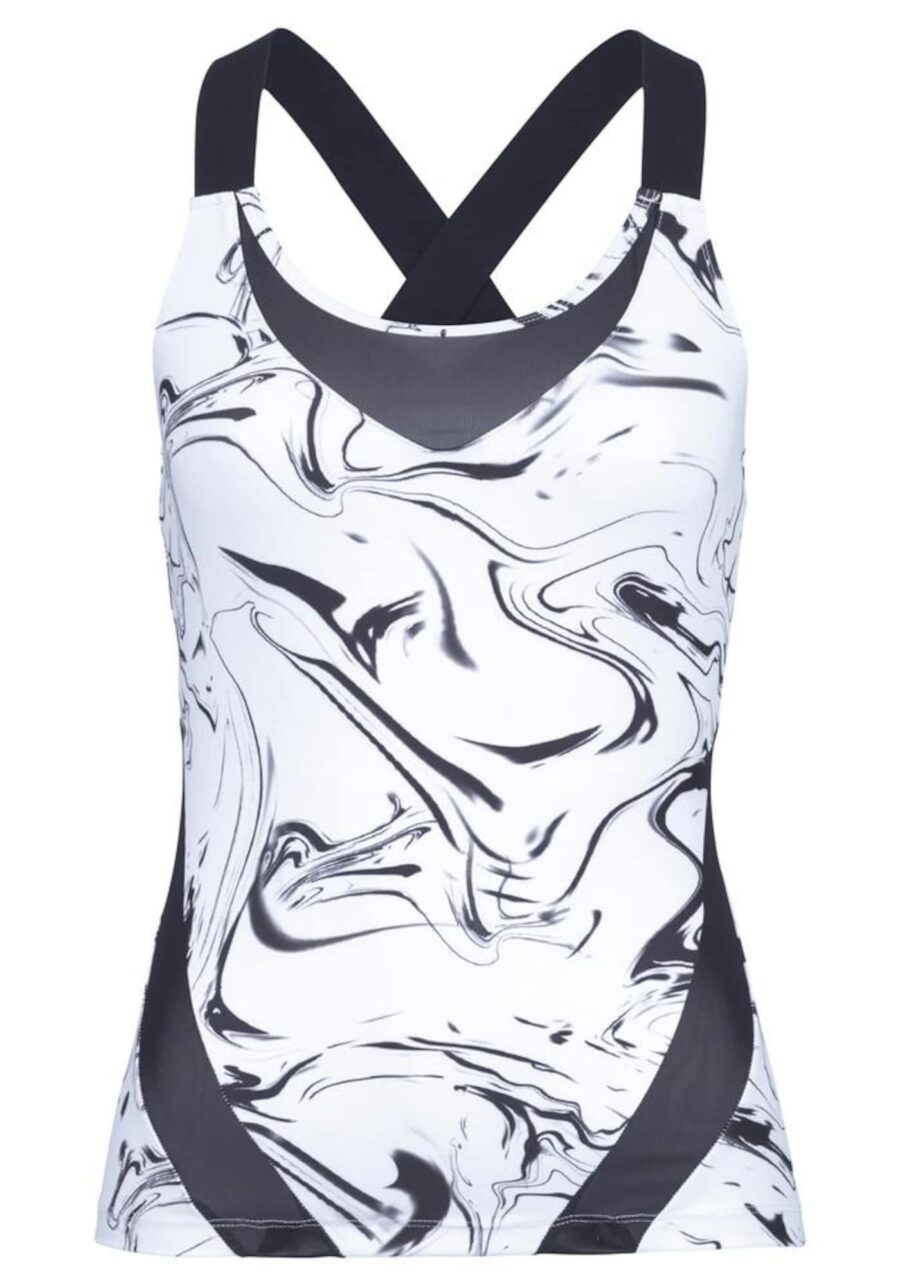 LASCANA ACTIVE Sport top  fekete / fehér-hu