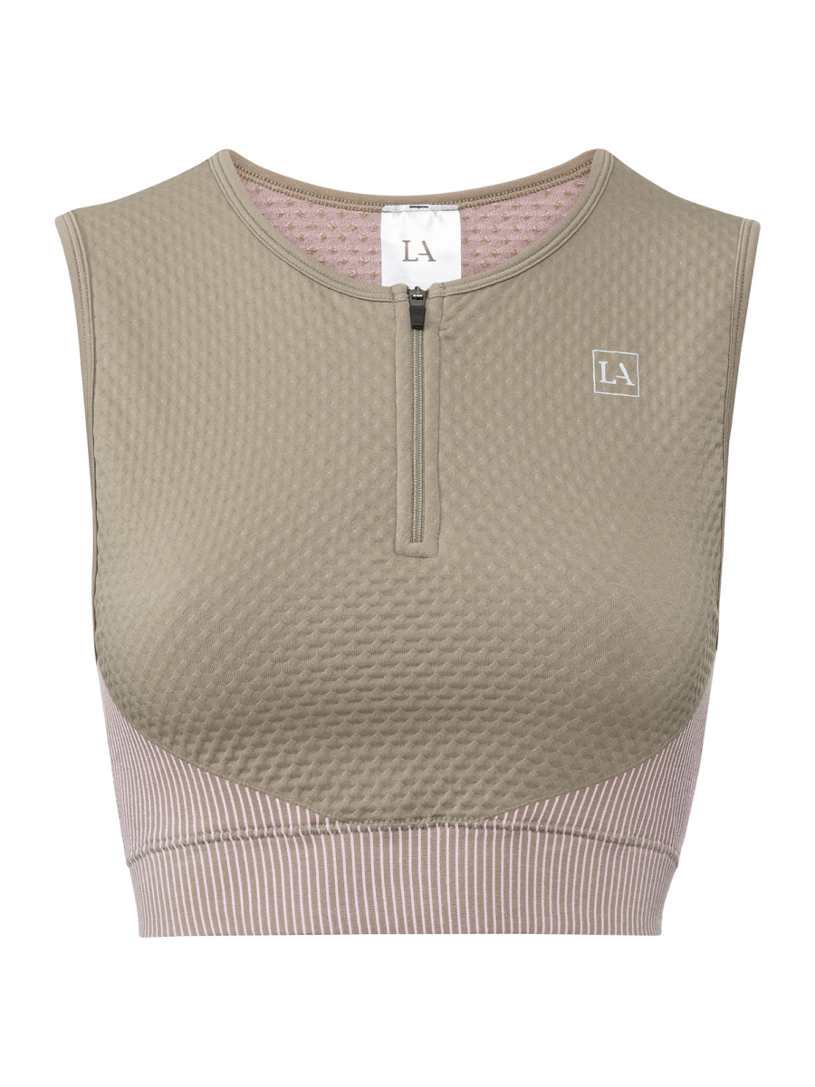 LASCANA ACTIVE Sport top  khaki / rózsaszín-Hungary