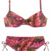 LASCANA Bikini 'Elena'  sötétsárga / rózsaszín / magenta / fekete-hu