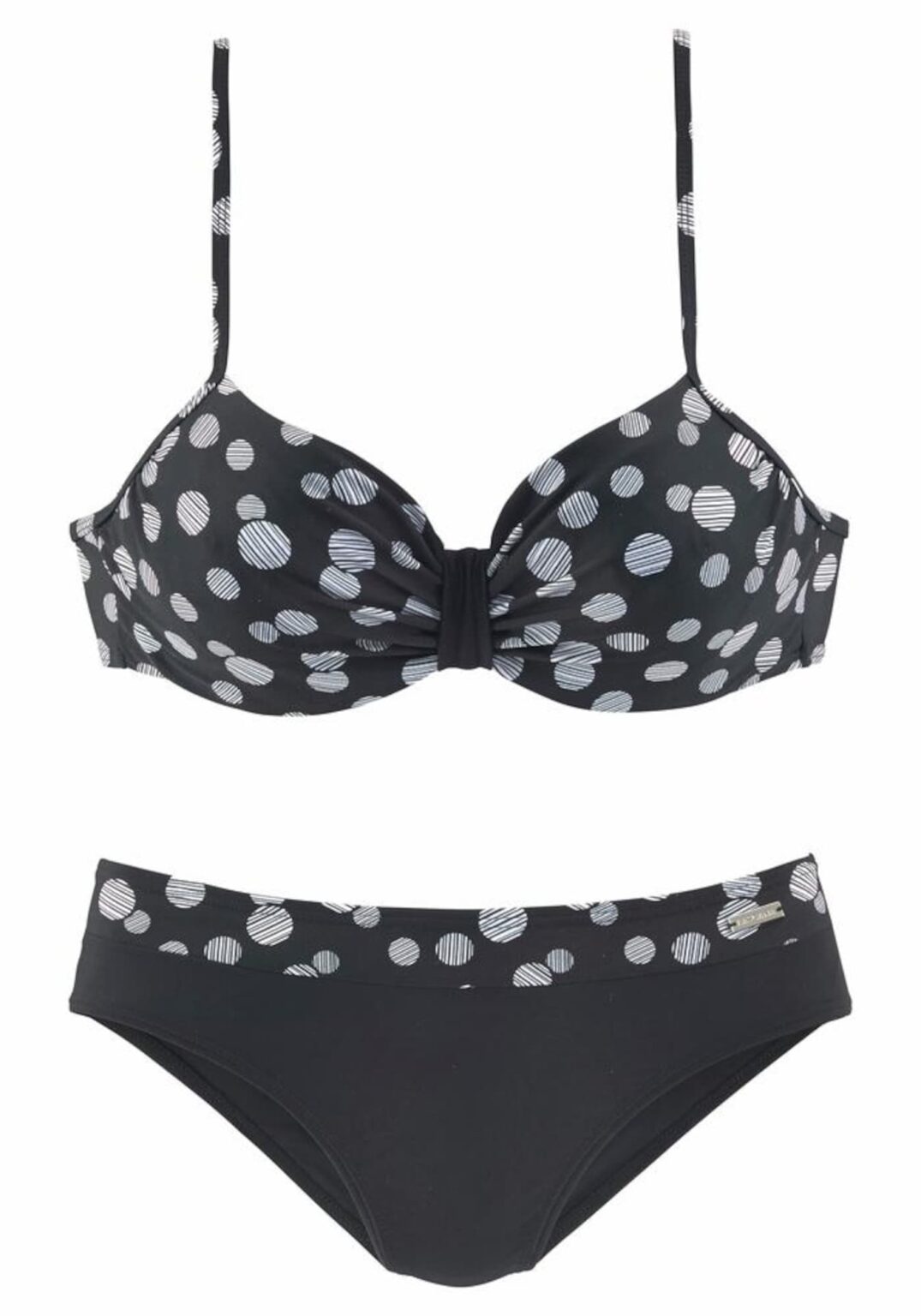LASCANA Bikini 'Wire Glue'  fekete / fehér