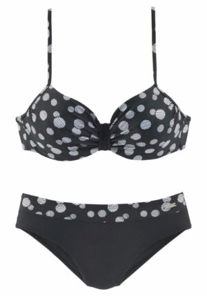 LASCANA Bikini 'Wire Glue'  fekete / fehér