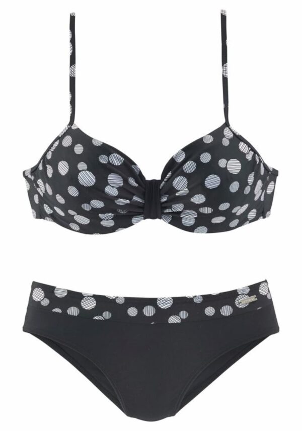 LASCANA Bikini 'Wire Glue'  fekete / fehér