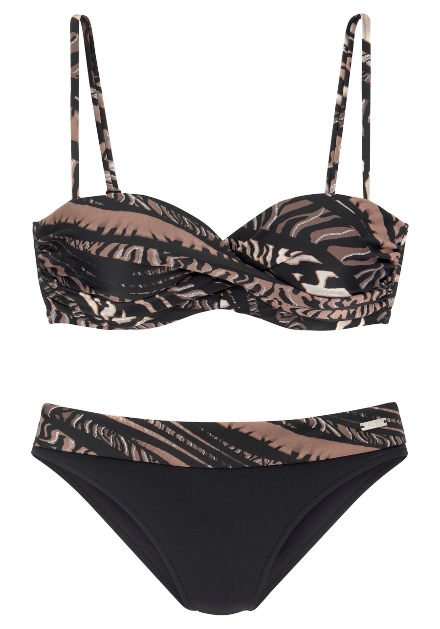 LASCANA Bikini  barna / fekete-Ár