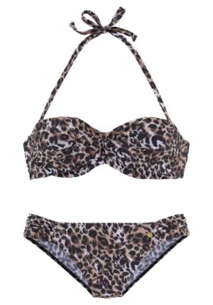 LASCANA Bikini  barna / természetes fehér