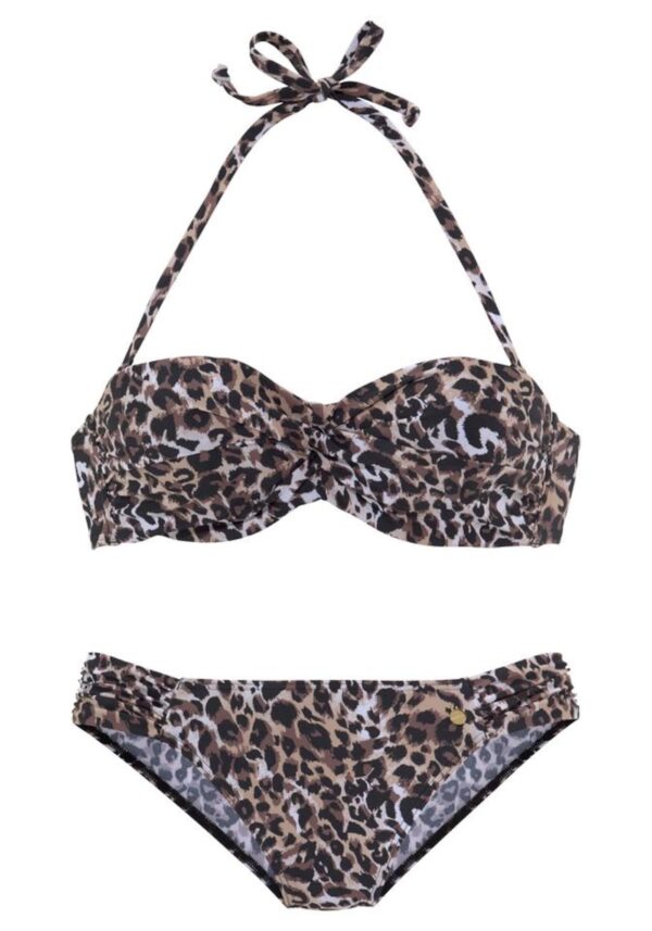 LASCANA Bikini  barna / természetes fehér