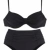 LASCANA Bikini  fekete