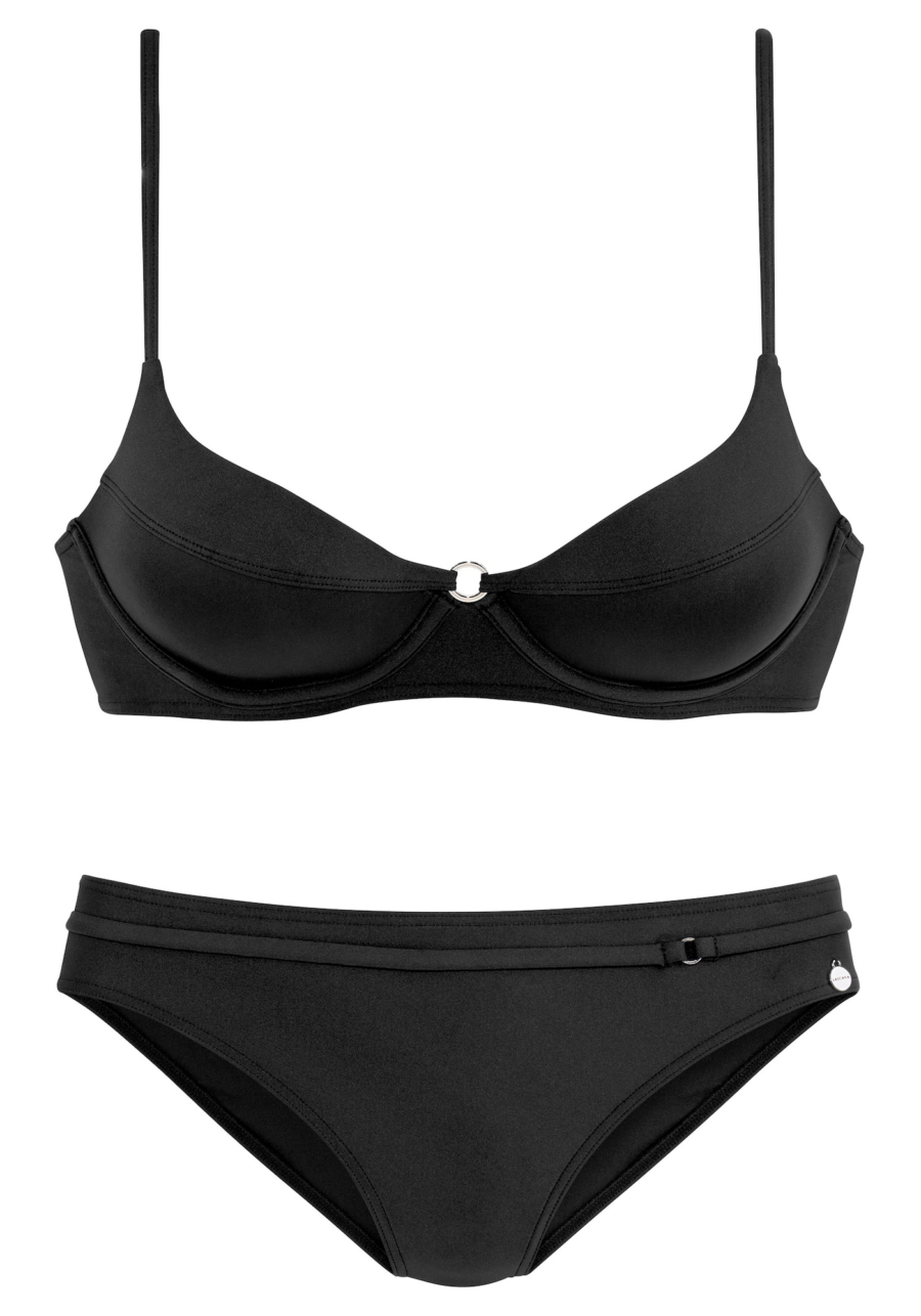 LASCANA Bikini  fekete-Hungary