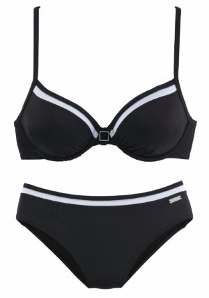 LASCANA Bikini  fekete / fehér