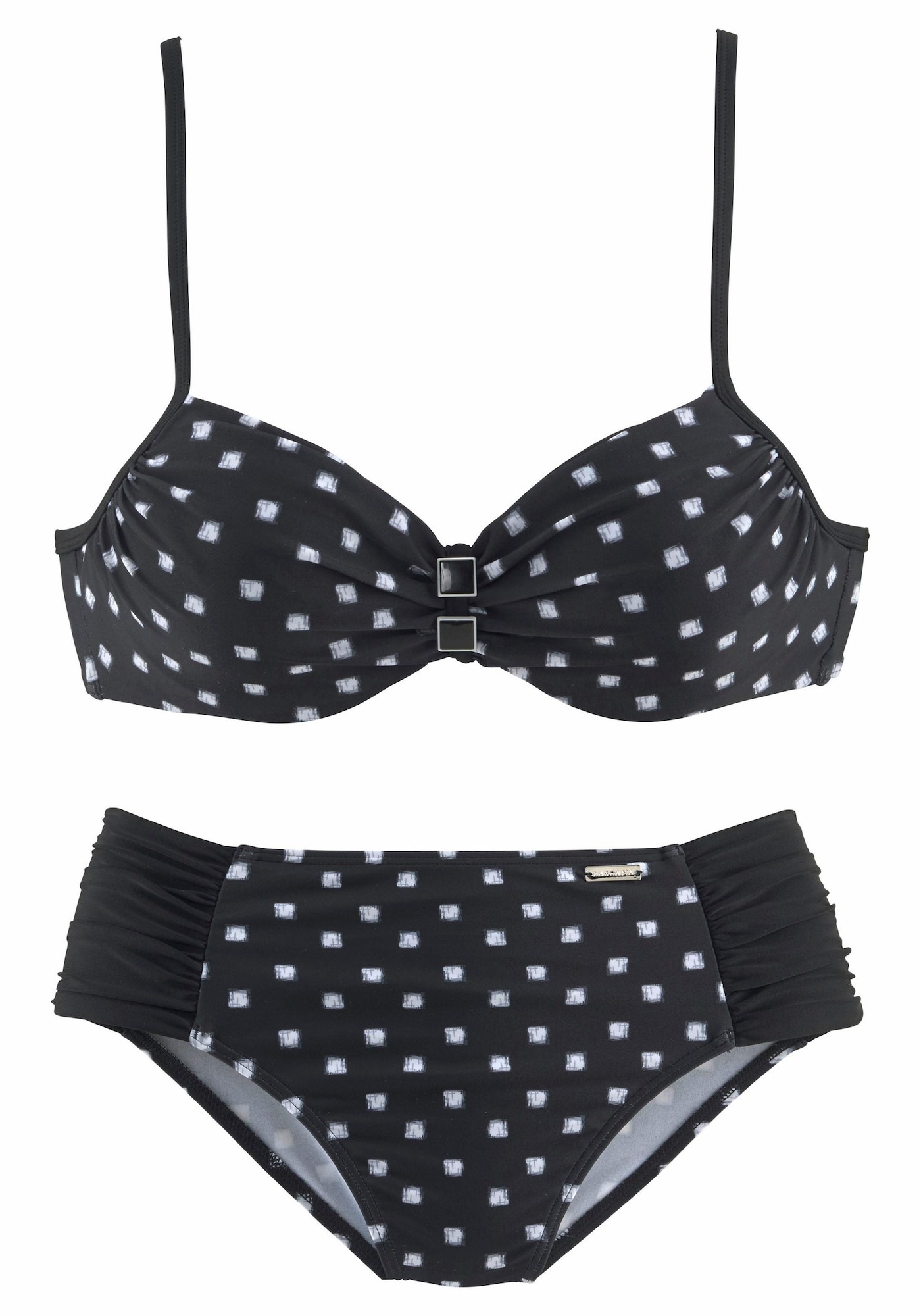 LASCANA Bikini  fekete / fehér