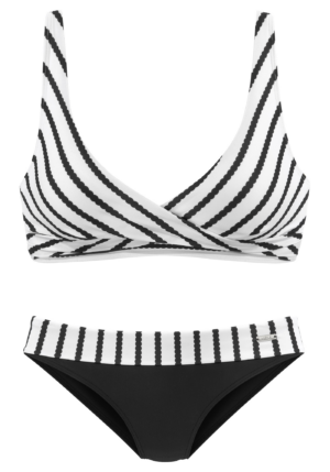 LASCANA Bikini  fekete / fehér-Hungary