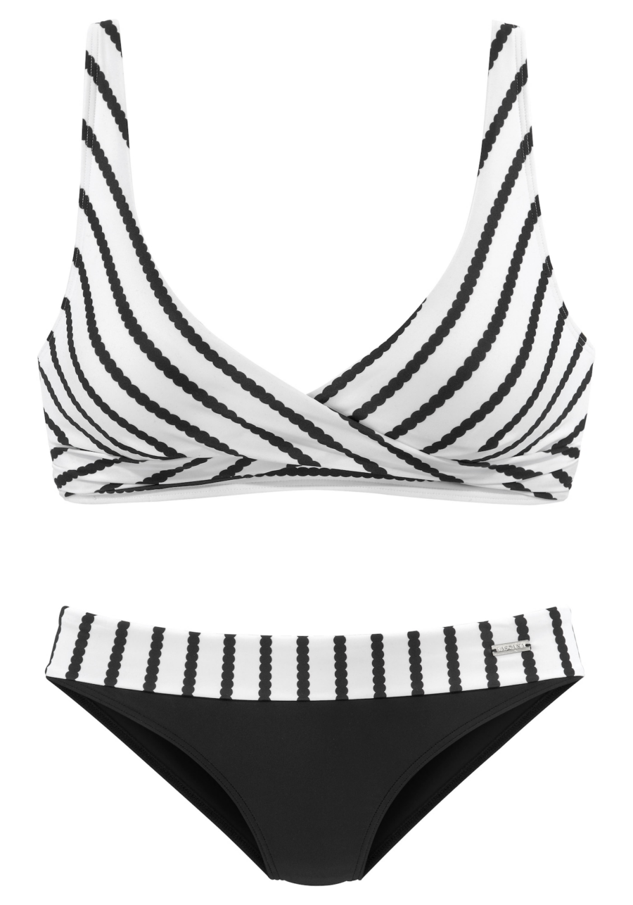 LASCANA Bikini  fekete / fehér-Hungary