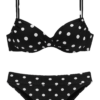 LASCANA Bikini  fekete / fehér-Hungary