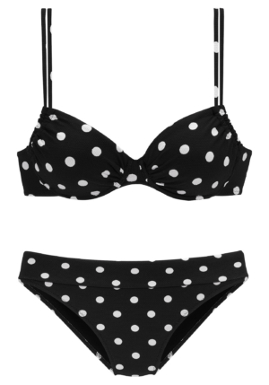 LASCANA Bikini  fekete / fehér-Hungary