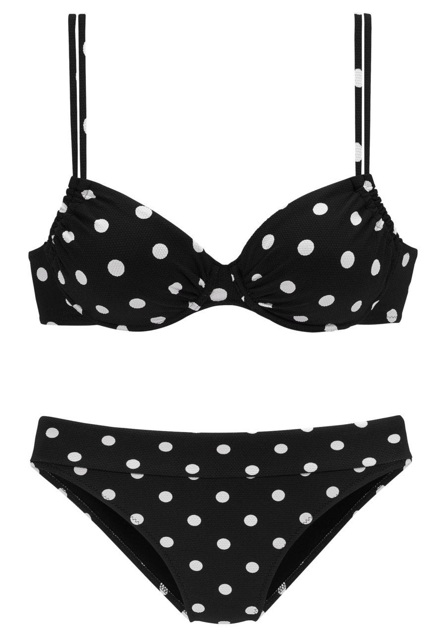 LASCANA Bikini  fekete / fehér-Hungary