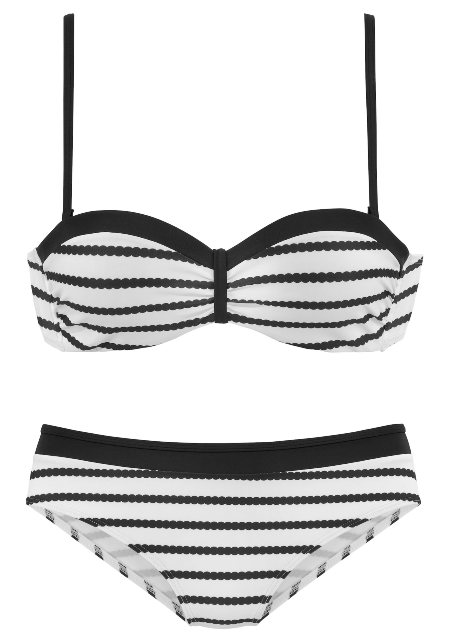 LASCANA Bikini  fekete / fehér-Hungary