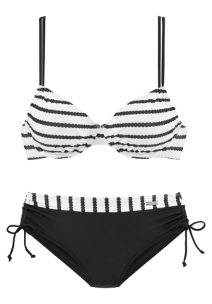 LASCANA Bikini  fekete / fehér-Hungary