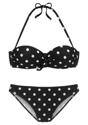 LASCANA Bikini  fekete / fehér-Hungary