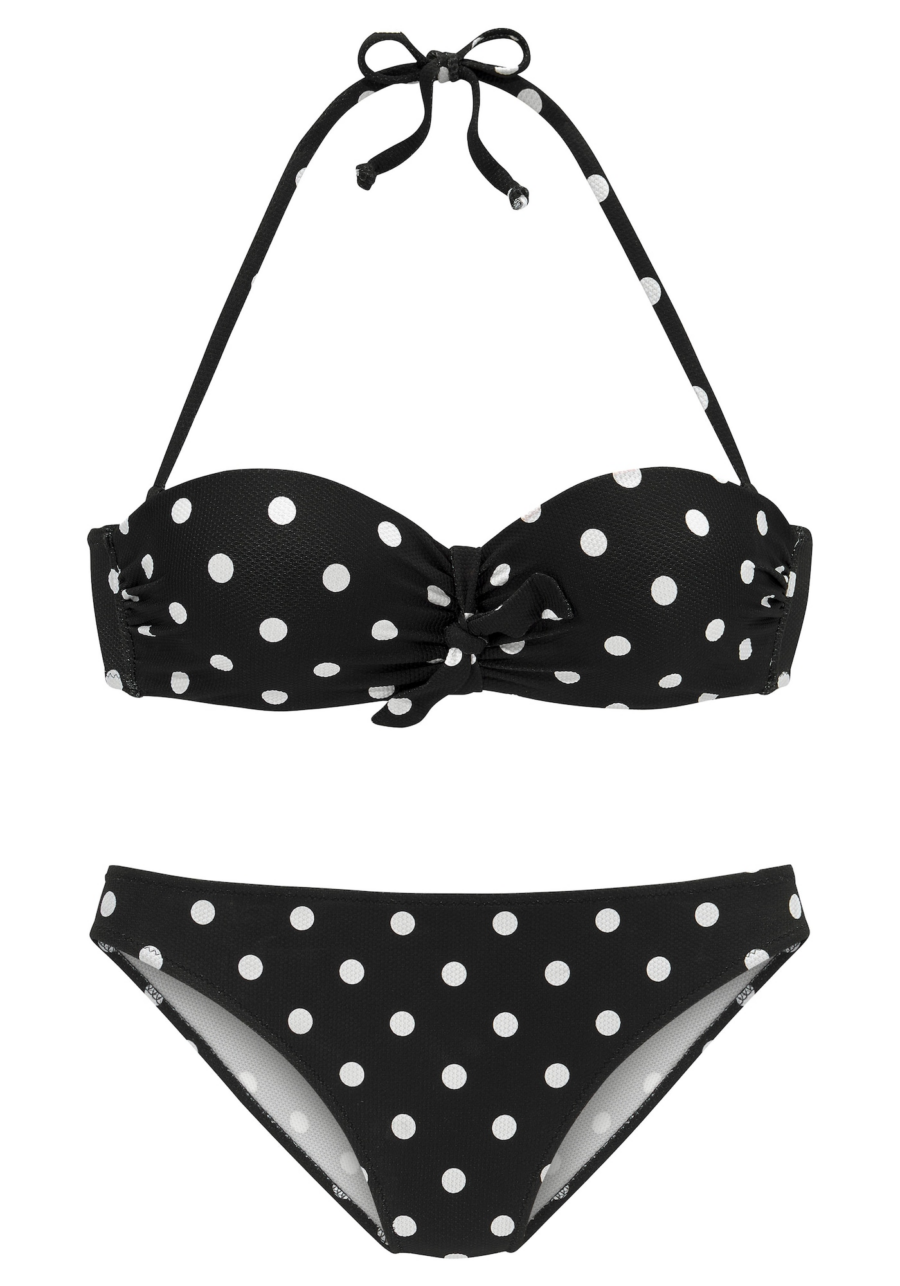 LASCANA Bikini  fekete / fehér-Hungary