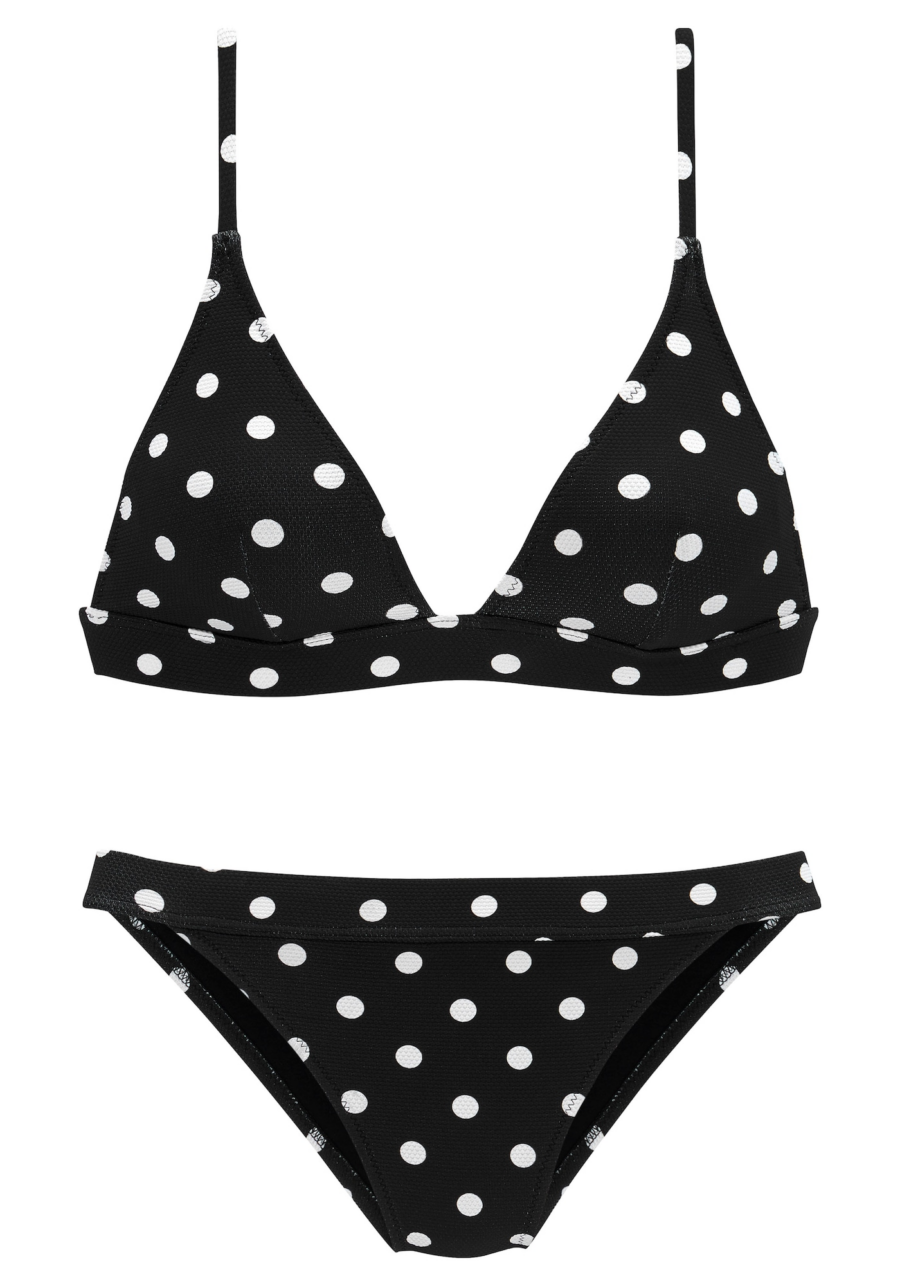 LASCANA Bikini  fekete / fehér-Hungary