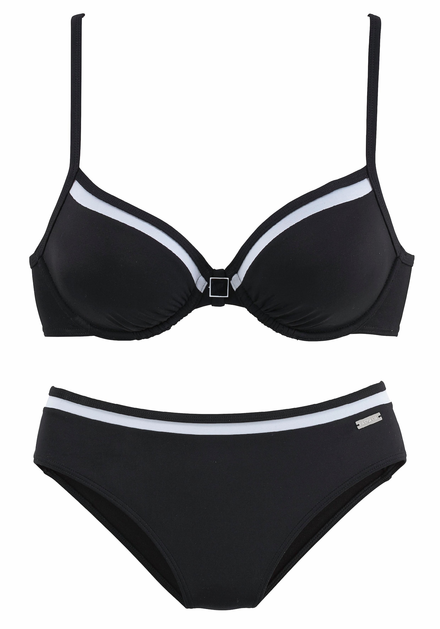 LASCANA Bikini  fekete / fehér