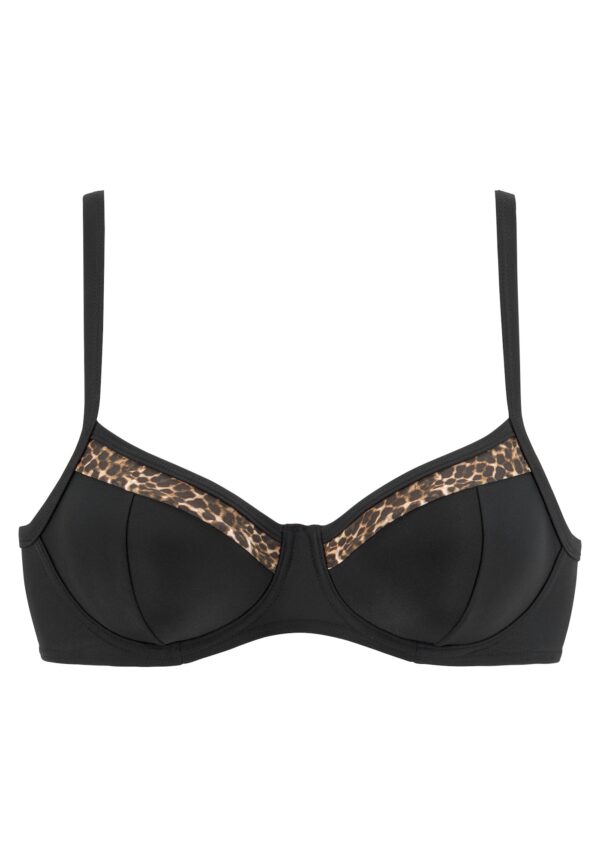 LASCANA Bikini felső 'Adele'  bézs / barna / fekete-hu