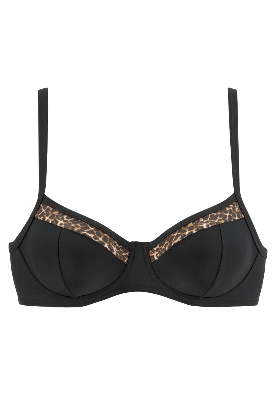 LASCANA Bikini felső 'Adele'  bézs / barna / fekete-hu