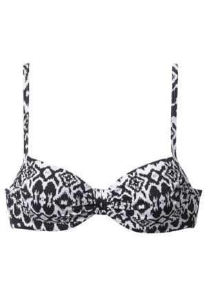 LASCANA Bikini felső 'Grace'  fekete / fehér