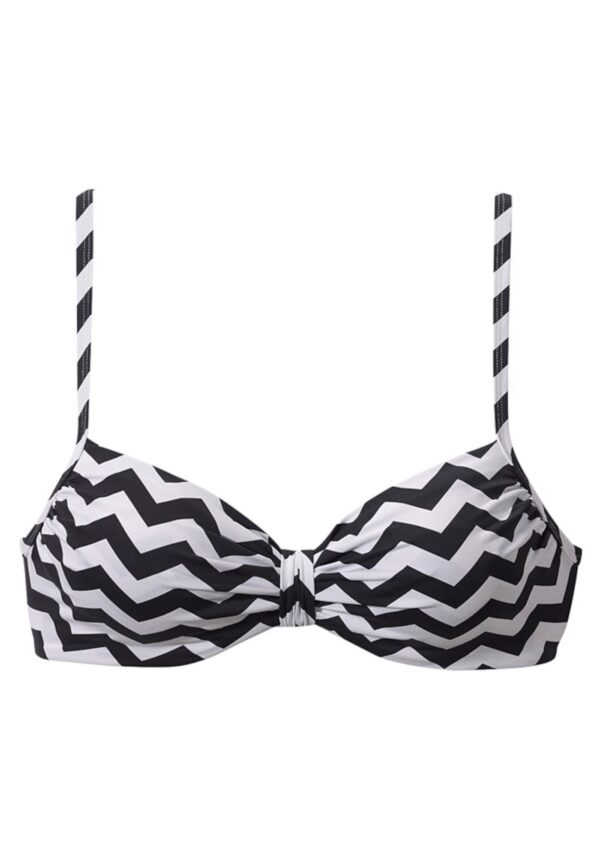 LASCANA Bikini felső 'Grace'  fekete / fehér