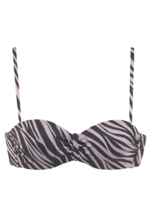 LASCANA Bikini felső 'Kaa'  sötét bézs / fekete-Hungary