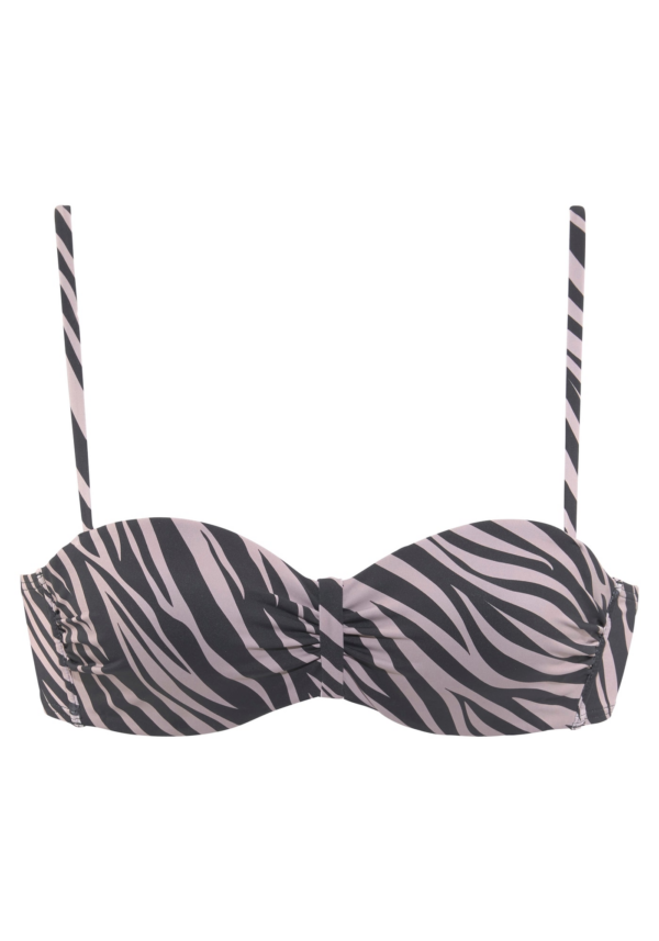 LASCANA Bikini felső 'Kaa'  sötét bézs / fekete-Hungary