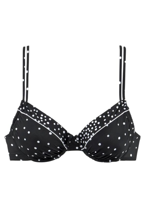 LASCANA Bikini felső 'Leona'  fekete / fehér-hu