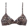 LASCANA Bikini felső 'Lexa'  barna / fekete