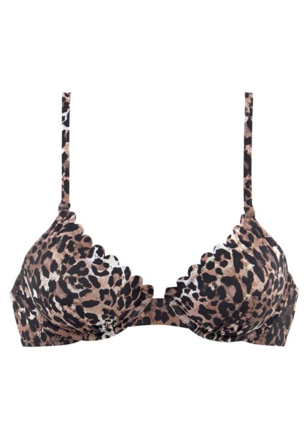 LASCANA Bikini felső 'Lexa'  barna / fekete