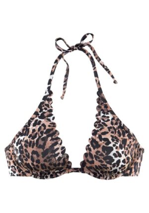 LASCANA Bikini felső 'Lexa'  bézs / világosbarna / sötét barna