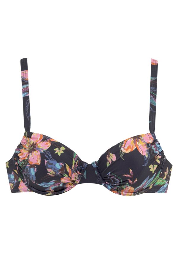 LASCANA Bikini felső 'Malia'  antracit / korál-hu