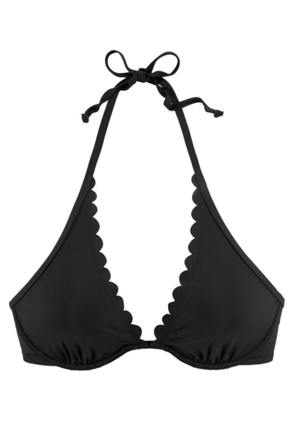 LASCANA Bikini felső 'Scallop'  fekete