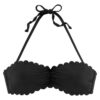 LASCANA Bikini felső 'Scallop'  fekete