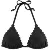 LASCANA Bikini felső 'Scallop'  fekete