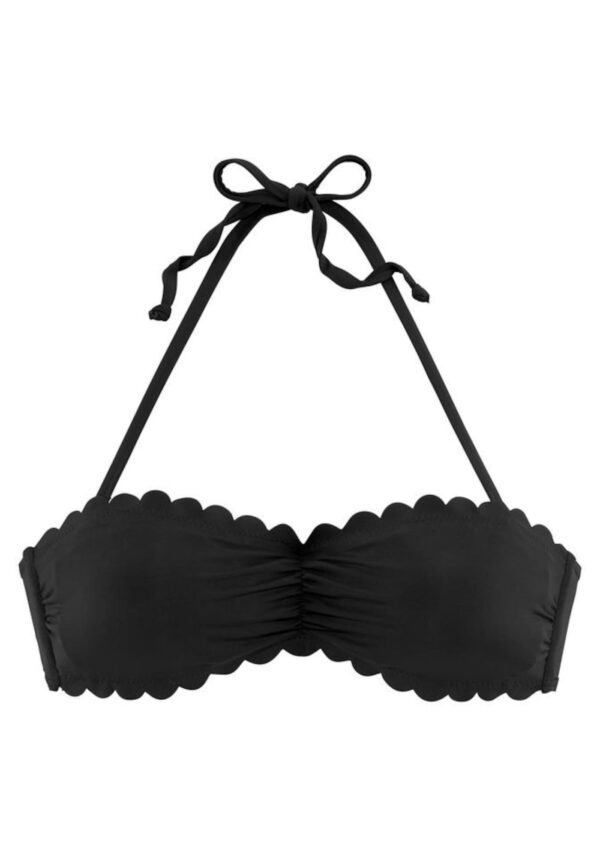 LASCANA Bikini felső 'Scallop'  fekete