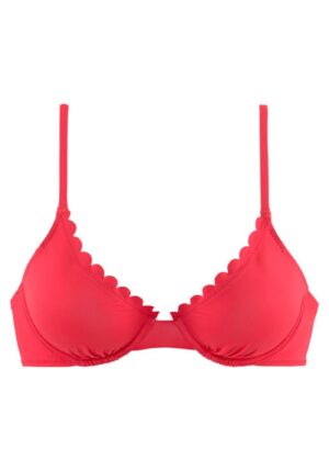 LASCANA Bikini felső 'Scallop'  piros