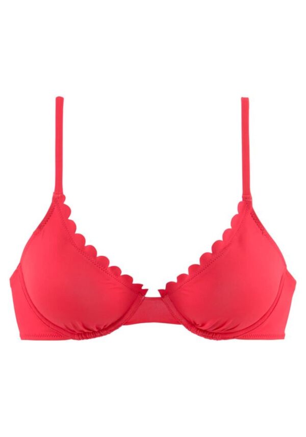 LASCANA Bikini felső 'Scallop'  piros