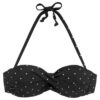 LASCANA Bikini felső 'Sparkel'  fekete