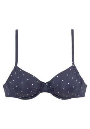 LASCANA Bikini felső 'Sparkel'  tengerészkék / fehér