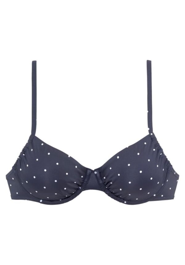 LASCANA Bikini felső 'Sparkel'  tengerészkék / fehér